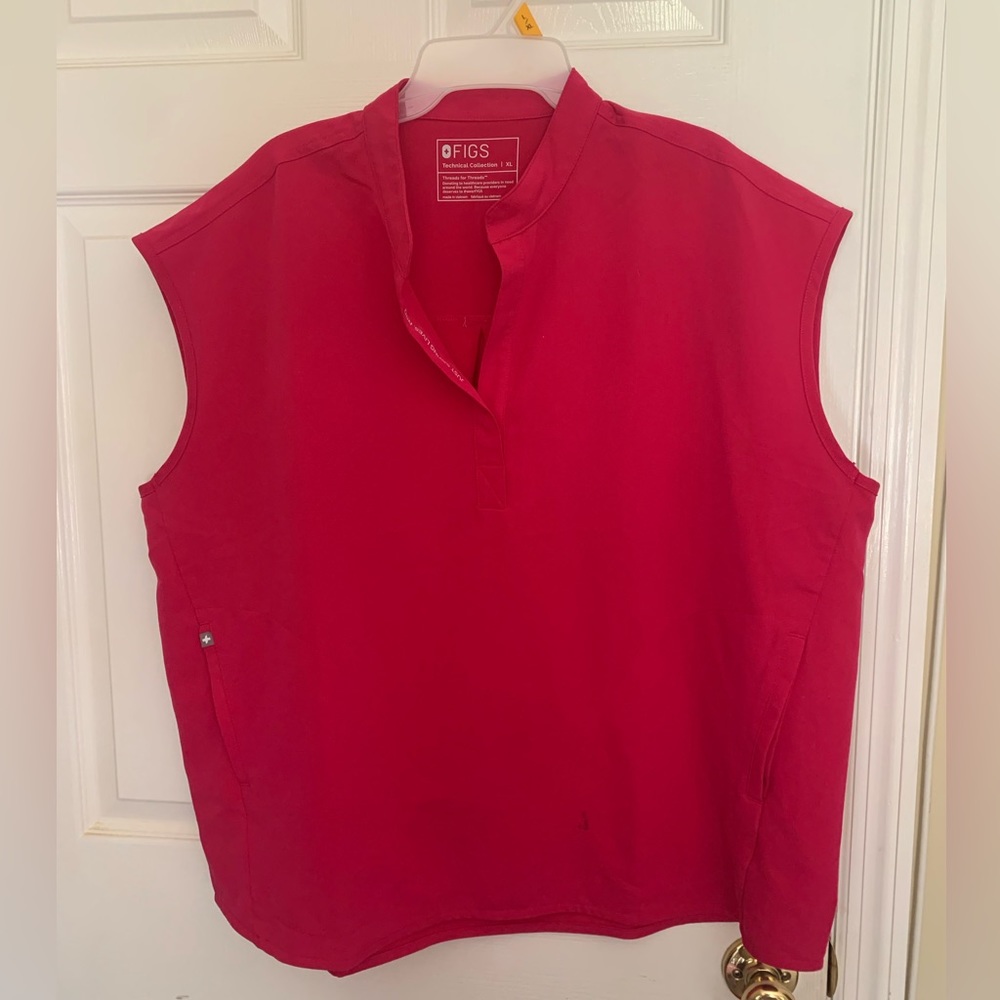Figs Rafaela Scrub Top XL Pink extra large